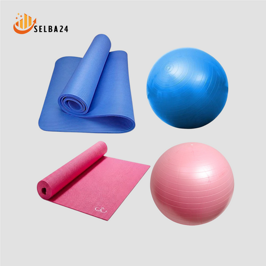 Kit de Bienestar de pelota de goya y colchoneta para tonificar tu cuerpo
