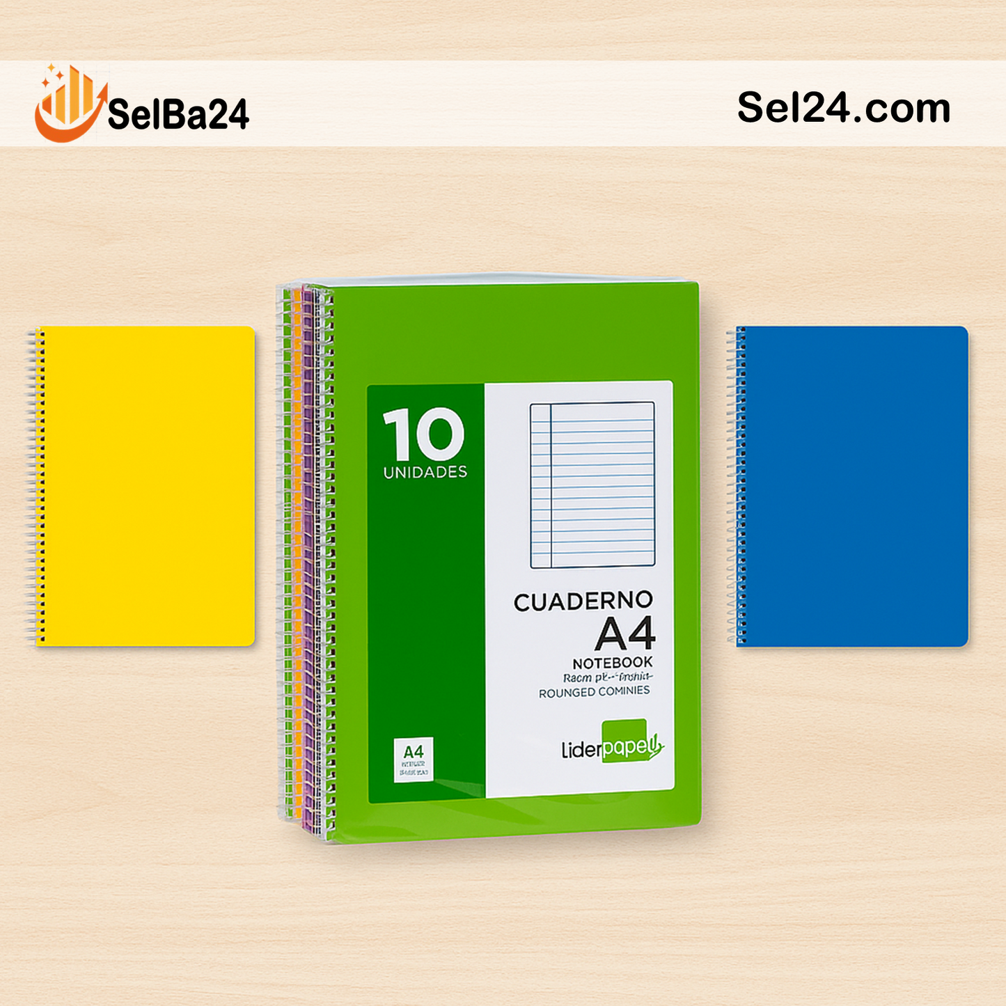 Cuadernos de Liderpapel multicolores