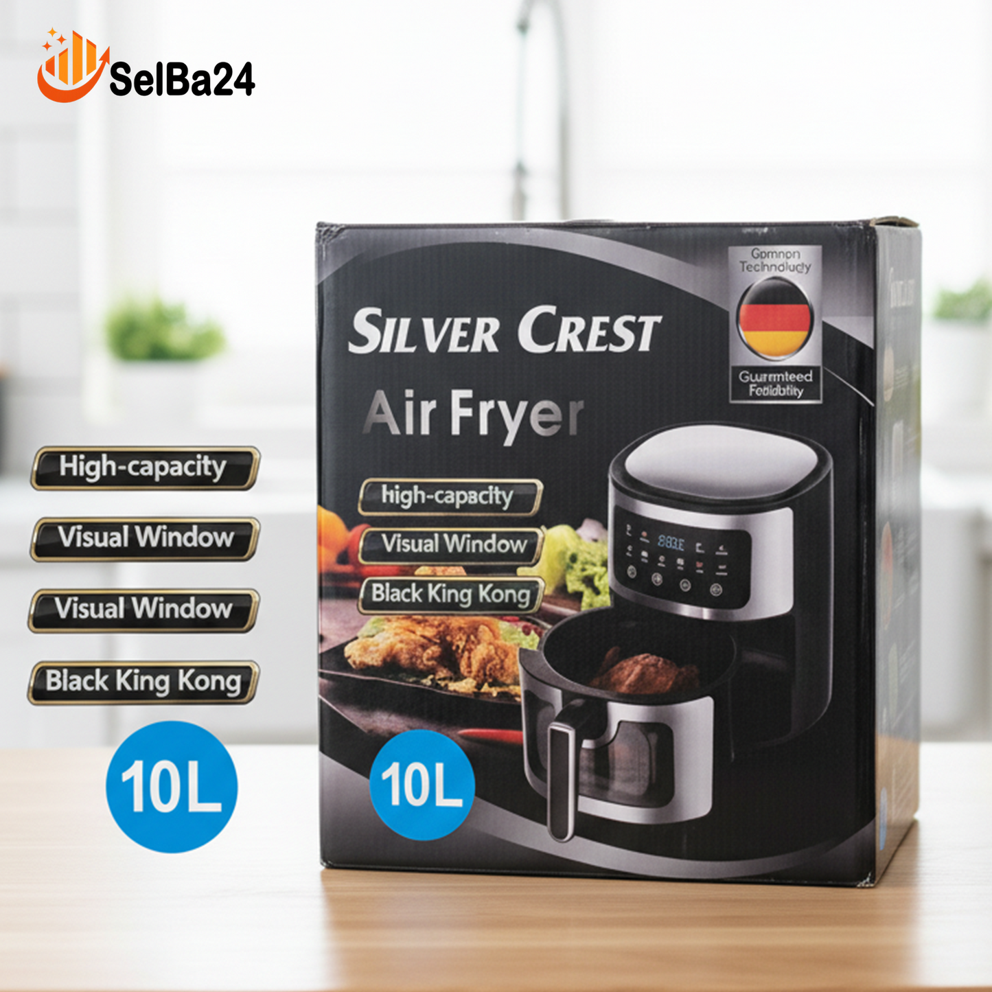 Freidora Electrica Silver Crest 10 L – Cocina Saludable y sin Aceite