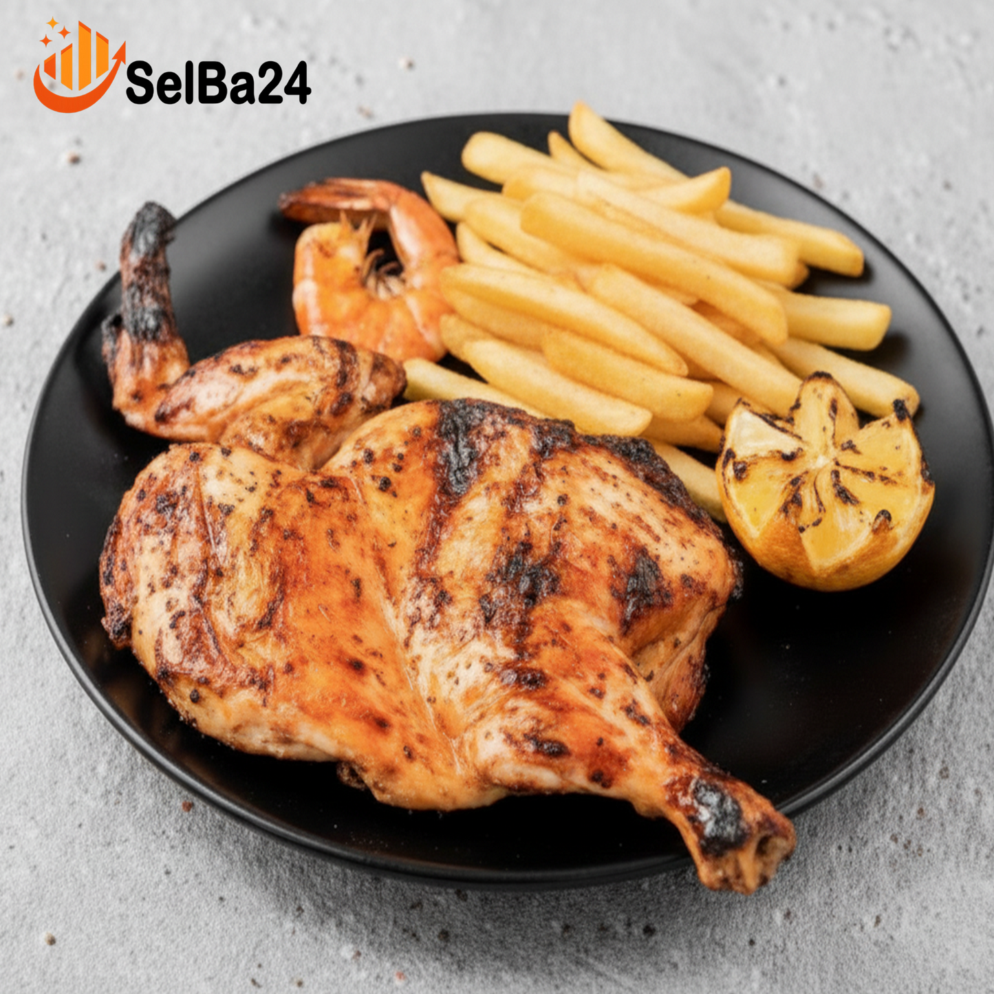 Medio Pollo al horno