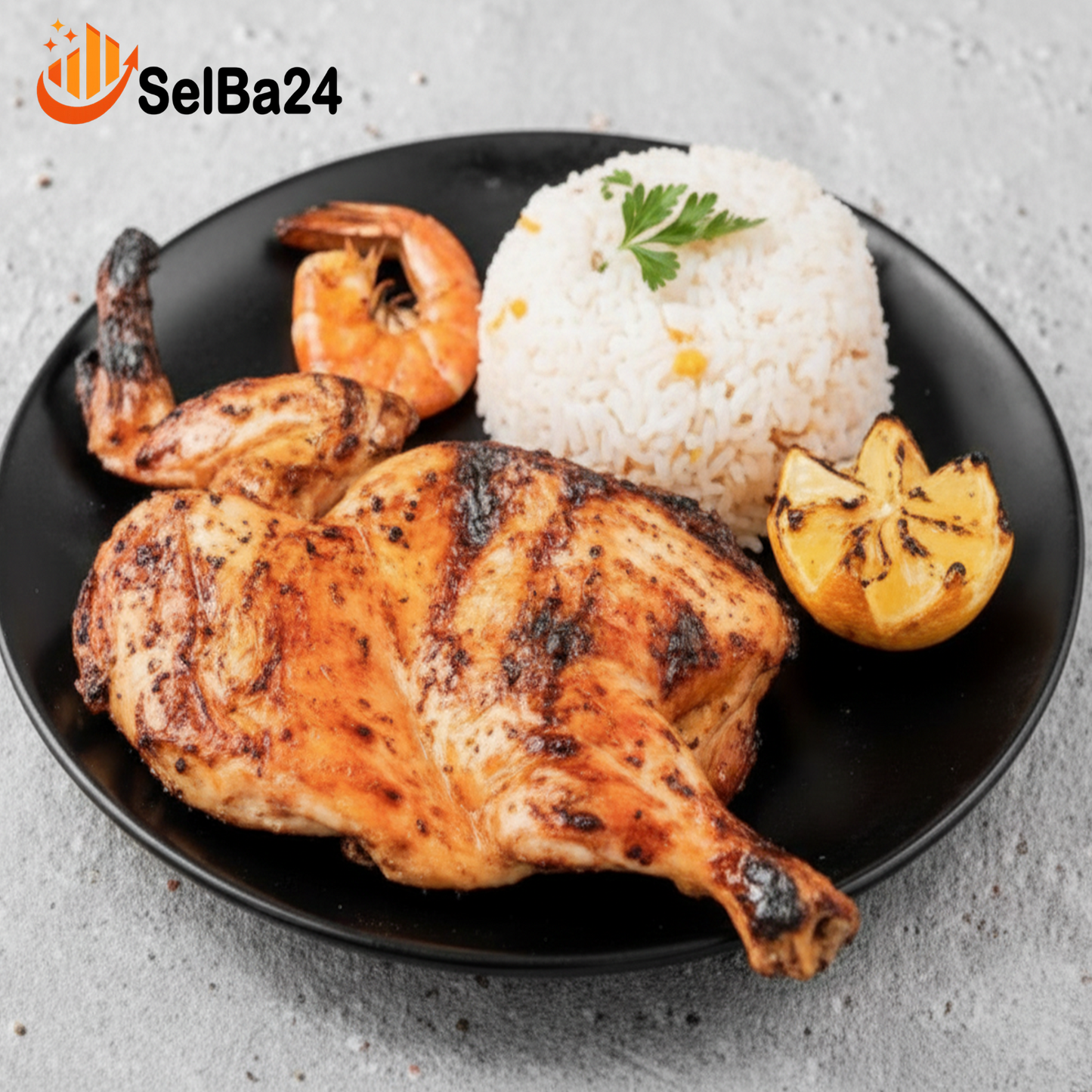 Medio Pollo al horno