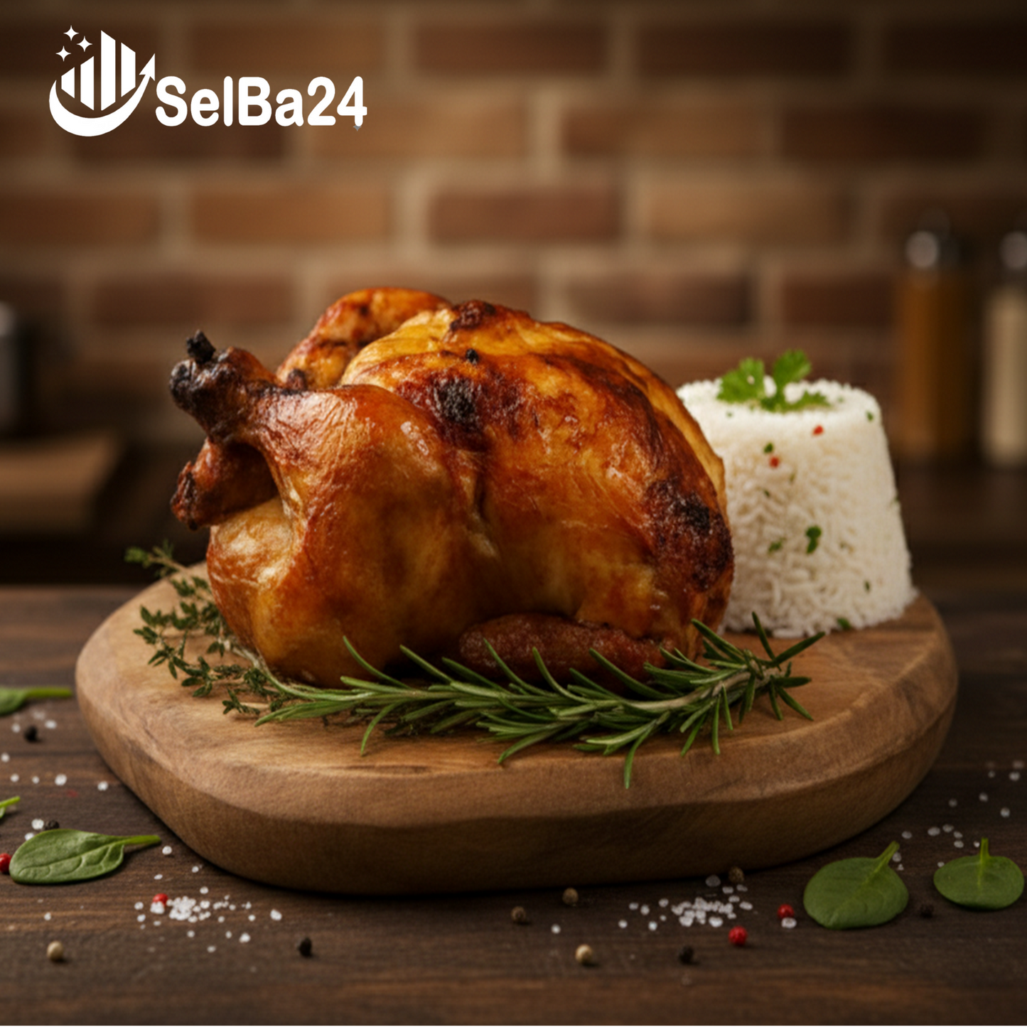 Pollo entero al horno