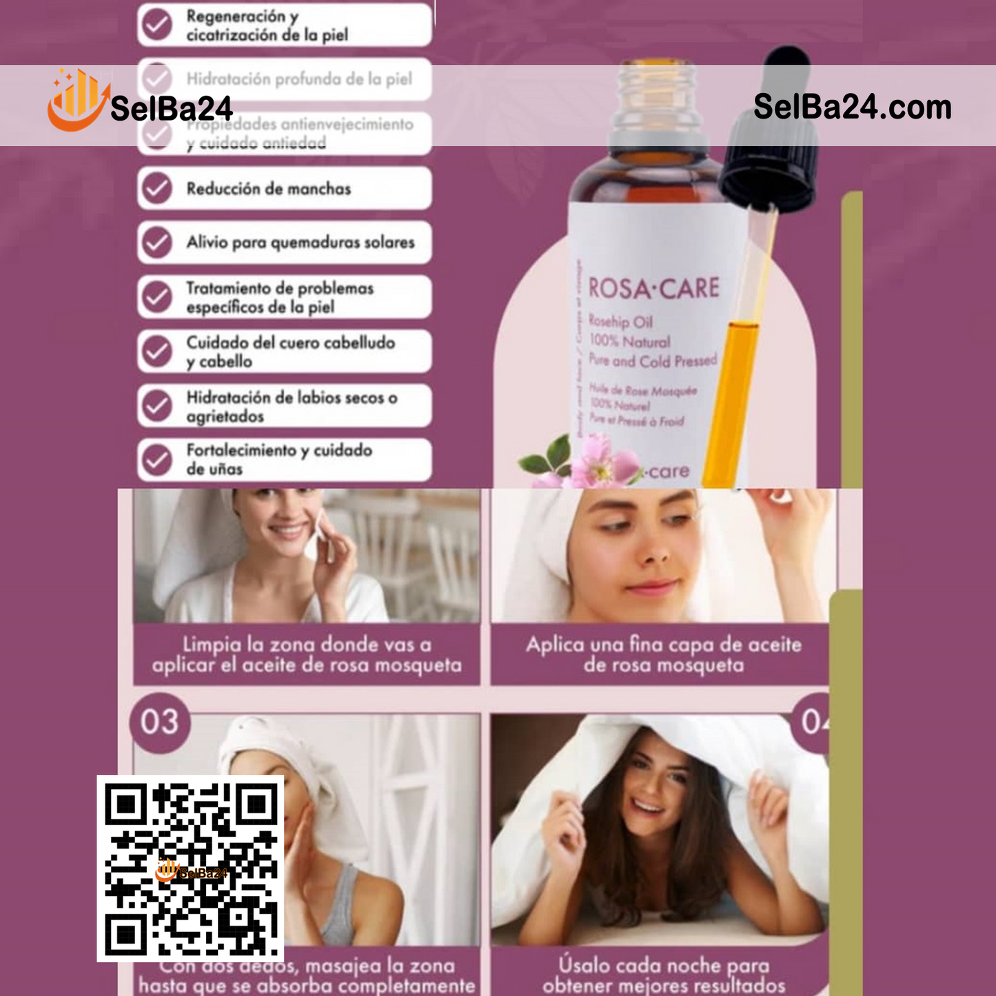 ROSA CARE – Rosehip Oil para cuidado de la piel