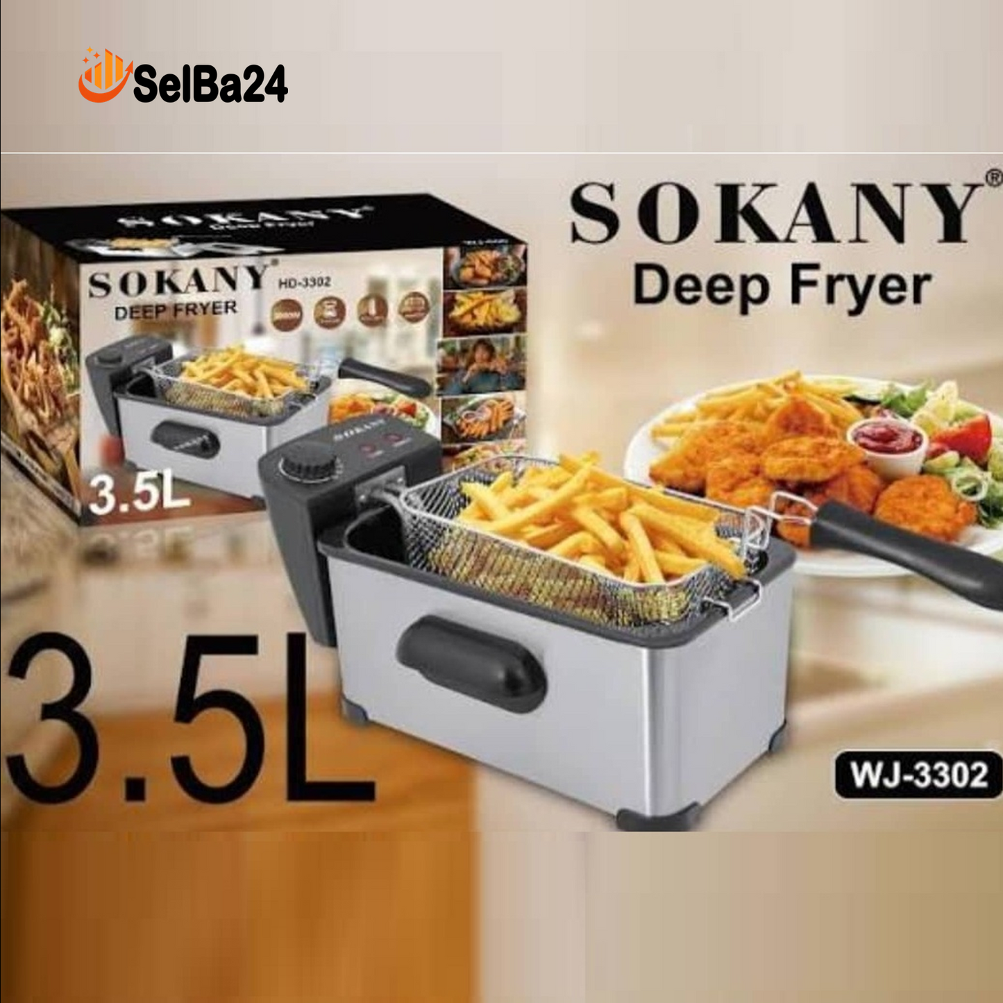 Freidora SOKANY Deep Fryer 3.5L