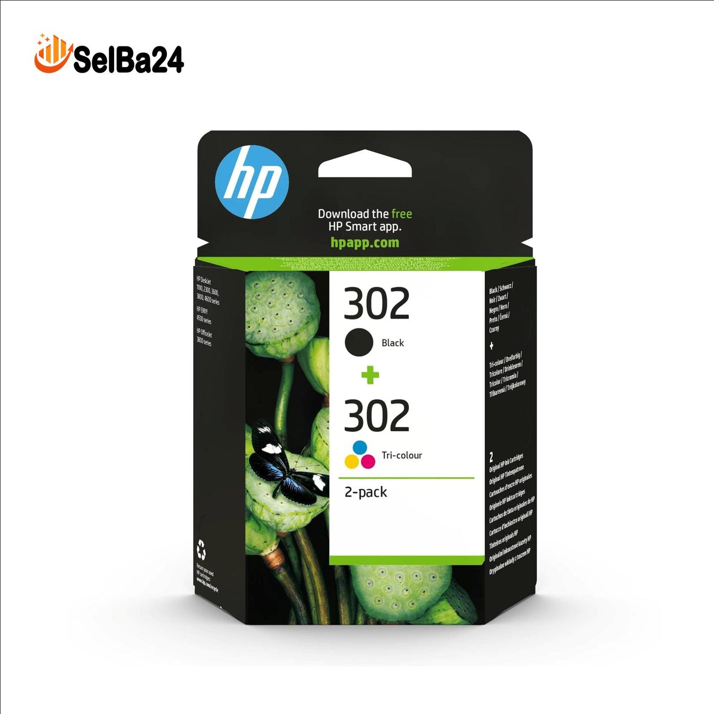 Cartuchos Originales HP 302 – Negro y Color-Compatibles con impresoras HP DeskJet 2130)