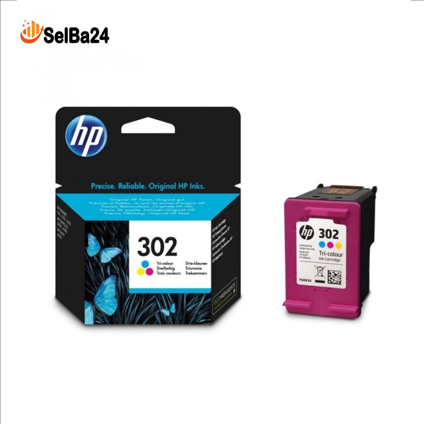Cartuchos Originales HP 302 – Negro y Color-Compatibles con impresoras HP DeskJet 2130)