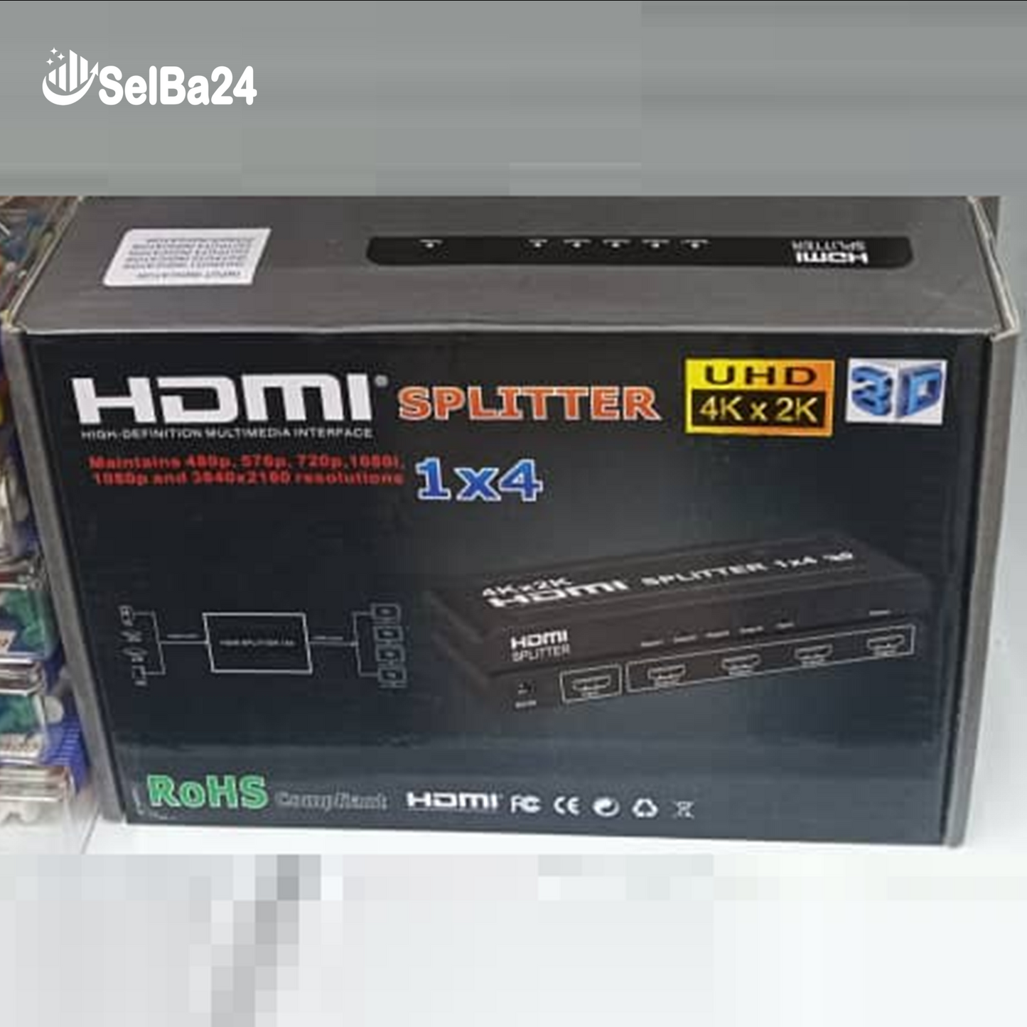 Duplicador de una señal HDMI a 4 pantallas- Splitter 1x4 – 4K UHD