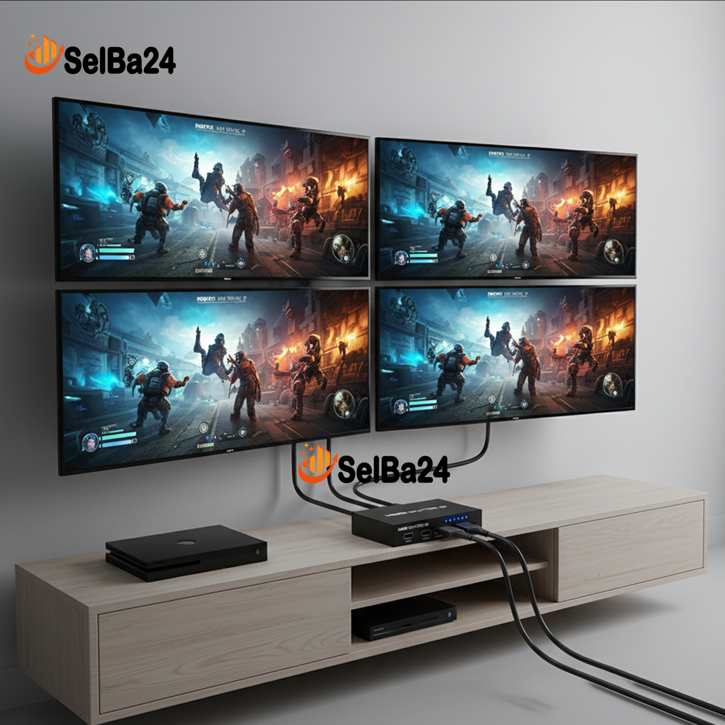 Duplicador de una señal HDMI a 4 pantallas- Splitter 1x4 – 4K UHD