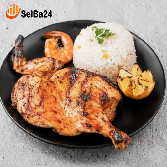 Medio Pollo al horno