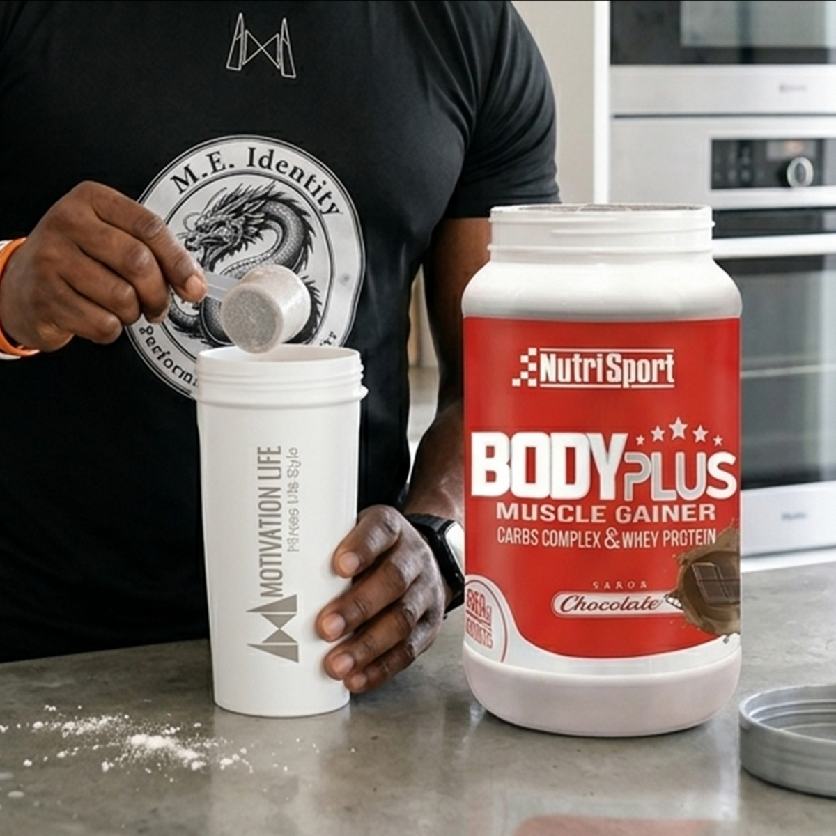 Ganador-definición muscular- Nutrisport Body Plus – 850 g, Batido Weight Gainer