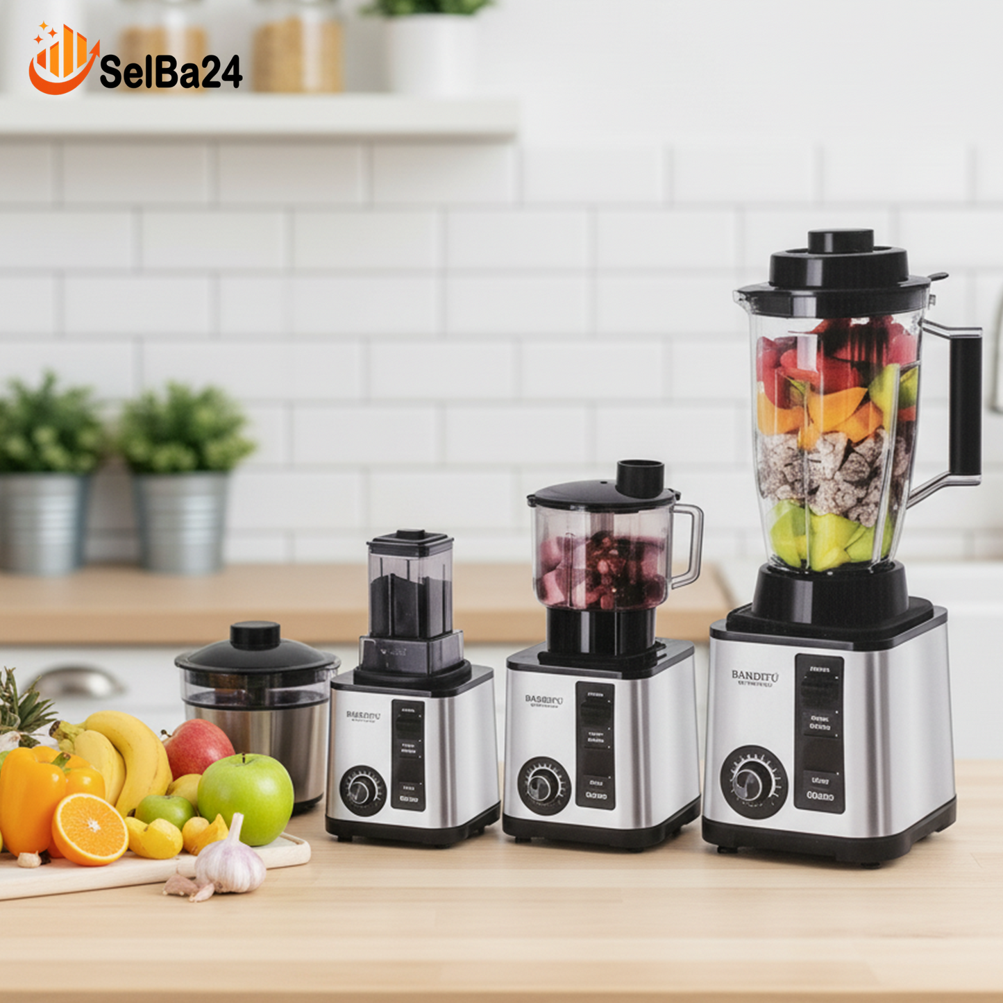 Batidora Bardefu Multipurpose Juicer BF5042 – 8 en 1, 4.0L y 9500W